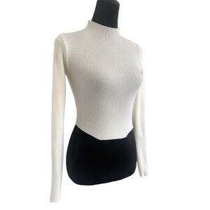 🍀3 for $35 - Mockneck Ribbed Long Sleeve with Square Hem